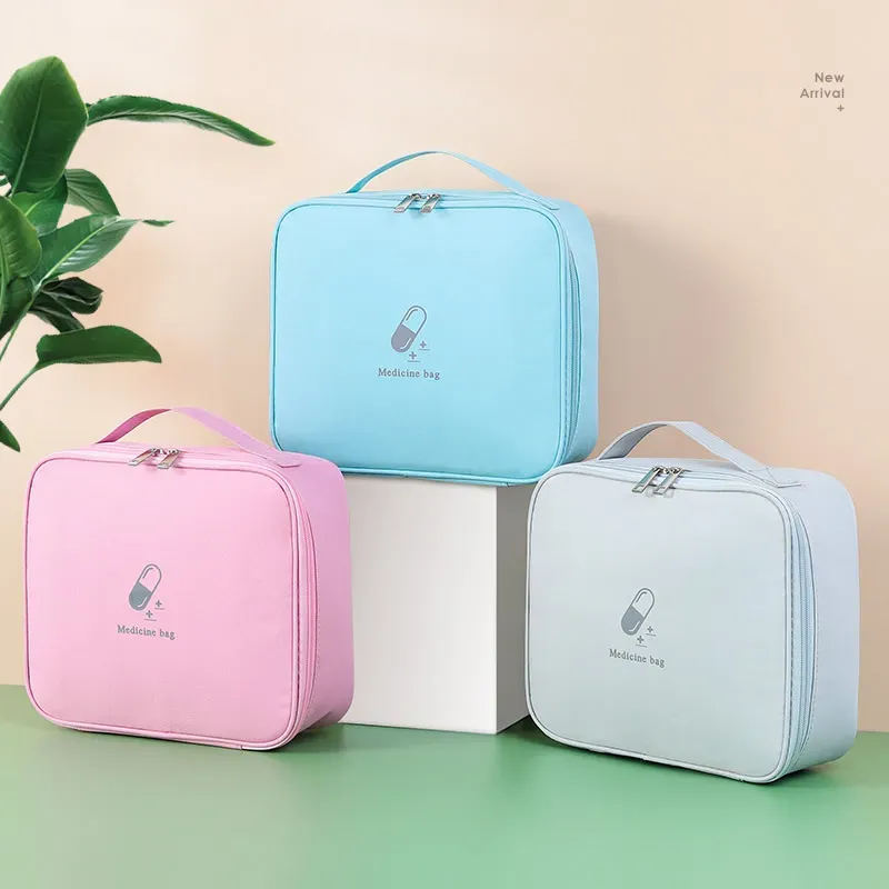 Erste-Hilfe-Tasche Tragbare Medizin Aufbewahrungsbox Notfall-Kits Pillen Paket Container Für Home Reise Büro_voghion.com