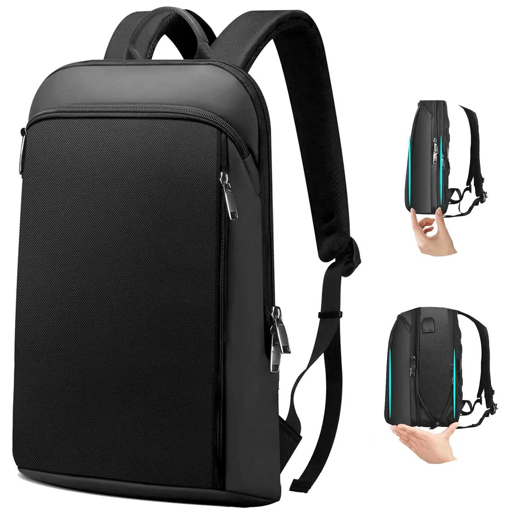 ZINZ Slim and Expandable 15 15.6 16 Inch Laptop Backpack Anti Theft Business Travel Notebook Bag for Men WomenC241031_voghion.com