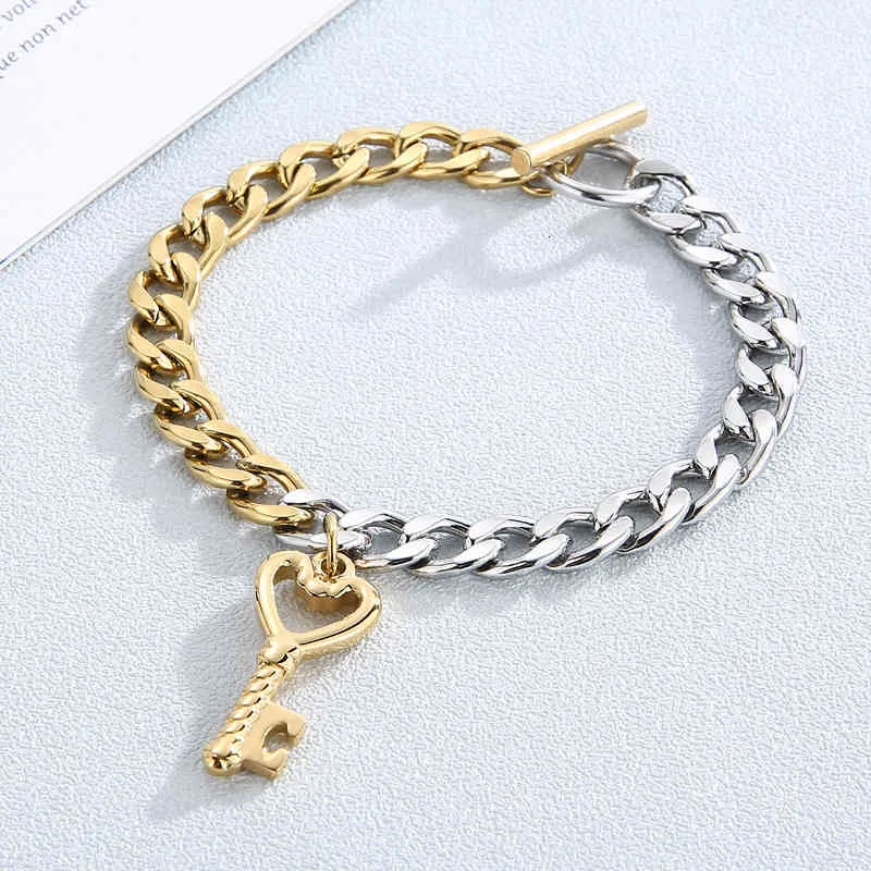 Set di gioielli in acciaio inossidabile Kalen, 6 stili, con ciondolo a forma di cuore, a forma di farfalla, con chiave e scritta "Amo la mamma", collana e bracciale._voghion.com