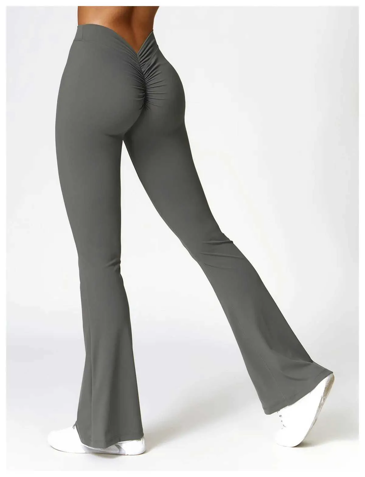 New Yoga Flare Leggings High Waist Wide Leg Pants Women Gym Fiess Sports Flared Pant Dance Trousers V-shaped Hip M llolg_voghion.com