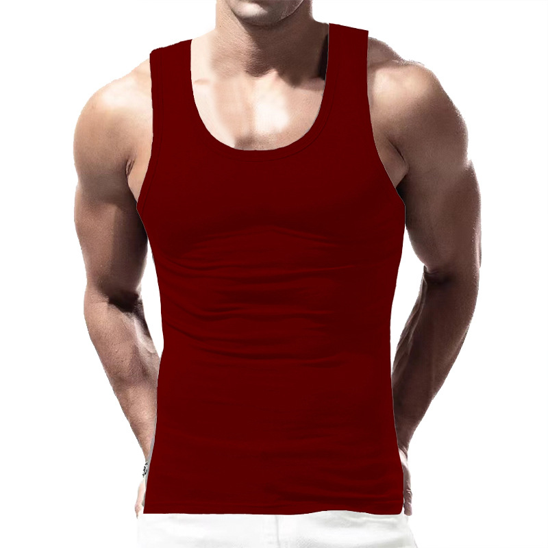 Cross-border New American Style Men's Vest Wearing Trendy Hurdle Sports Fitness Men's Spring and Summer Undershirt Vest_voghion.com