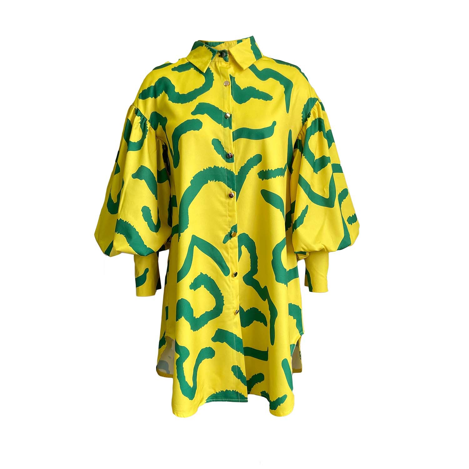 Women's Clothing temperament commuter printed shirt dress dress_mkmklike.com