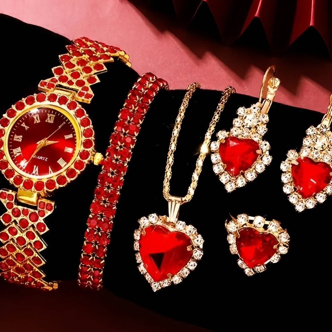 Elegant Diamond-Studded Treasure Pot Women's Watch Set - Fashionable Quartz Timepiece With Jewelry Clasp - Stylish Accessory For Everyday Wear​_voghion.com