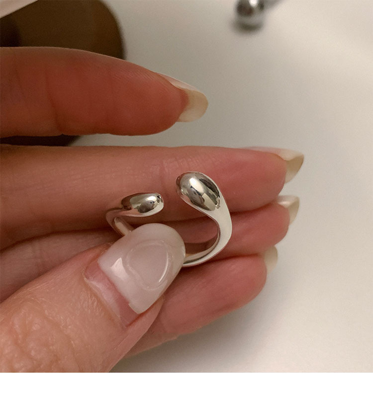 Unique Design Sterling Silver Irregular Geometry 2023 New Fashion Index Finger Ring Personalized_voghion.com