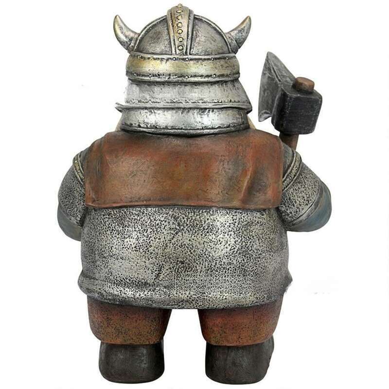 Nieuwe Hars Ambachten Bijl Viking Standbeeld Dwerg Oud Tuin Ornament_voghion.com