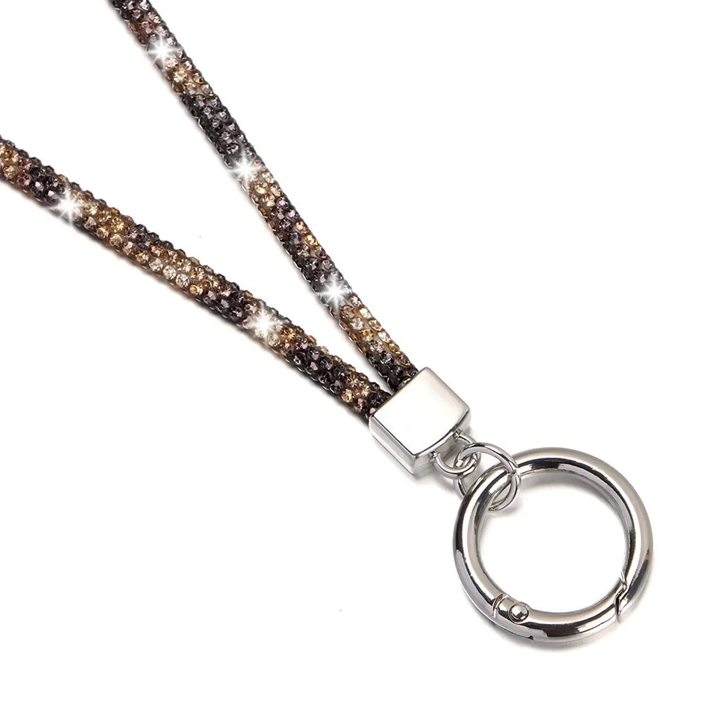 Portachiavi con brillantini, cristallo scintillante, corda anti-smarrimento, cordino per appendere, cordino per telefono con strass_voghion.com