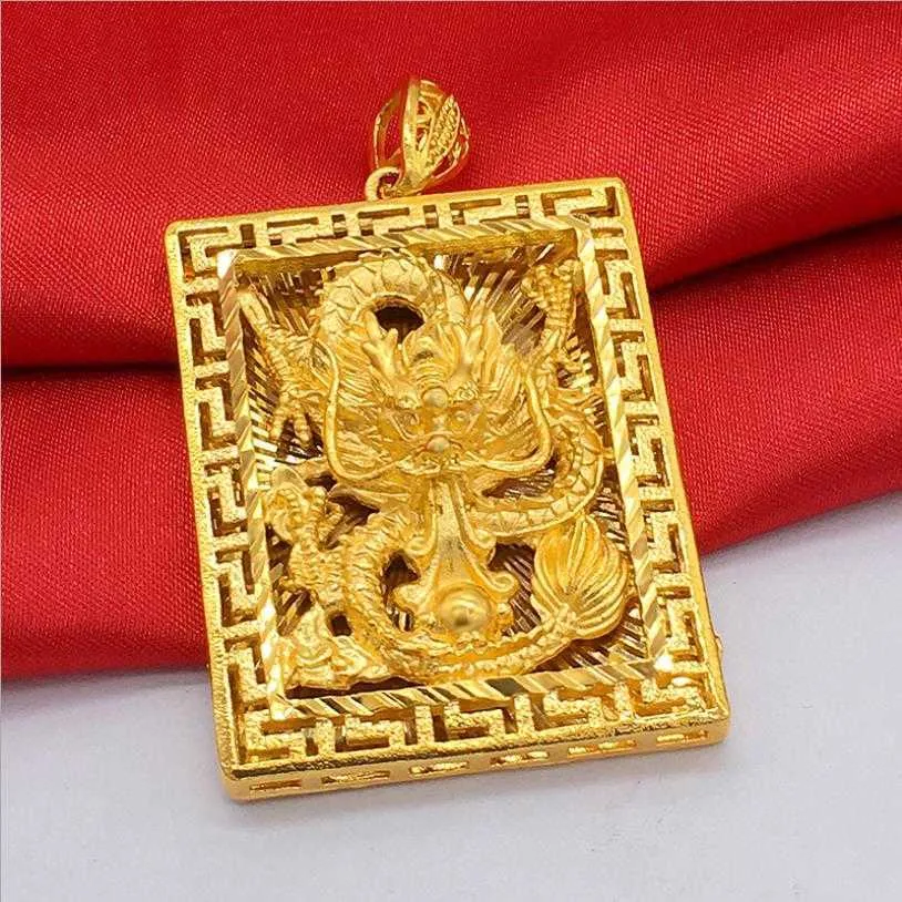 Männlicher Anhänger, klassischer massiver Gold gefüllter Männer-Anhänger aus Gelbgold für Männer, Partyschmuck, L2404_voghion.com