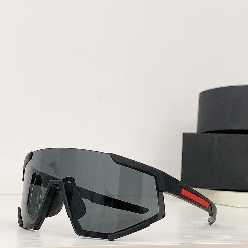 Lunettes de soleil de sport pour hommes SPS 04W Femmes Linea Rossa Impavid Lunettes Wrap Nylon Noir Cadre Ardoise Lentilles 100%_voghion.com