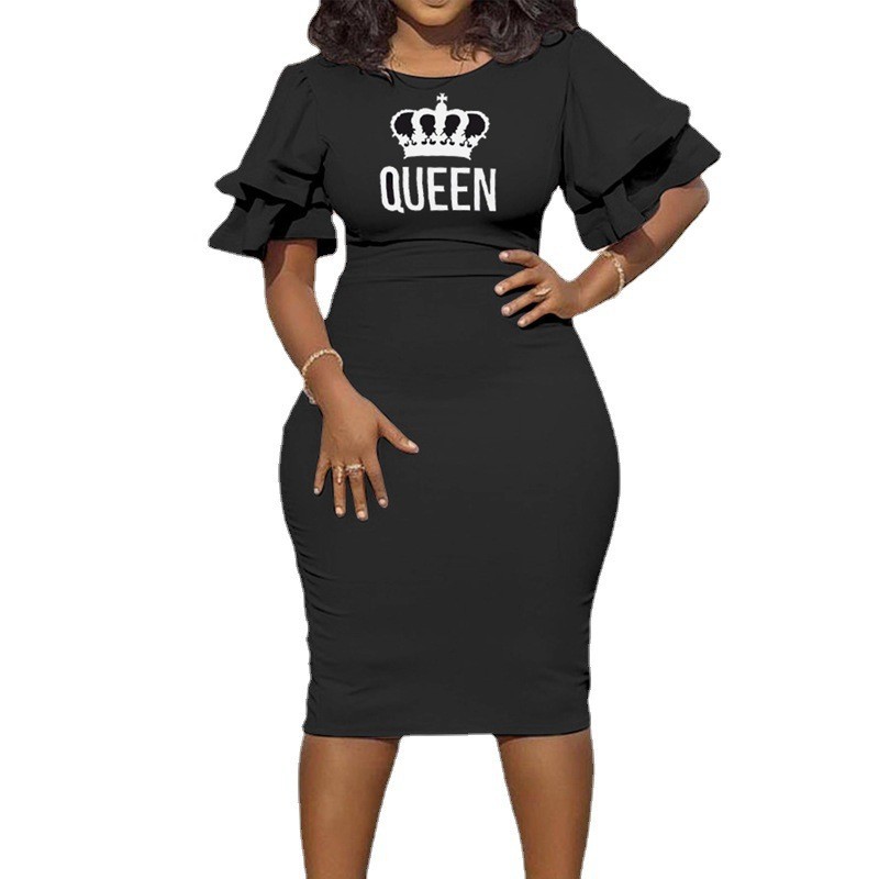 Schlankes, einstufiges Pendlerkleid für Damen in Übergröße_voghion.com