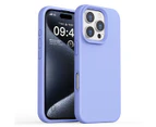 Custodia ZUSLAB per iPhone 16 Pro Max in silicone liquido, antigraffio, in gel di gomma, antiurto, con fodera in morbida microfibra (2024) - Viola_voghion.com