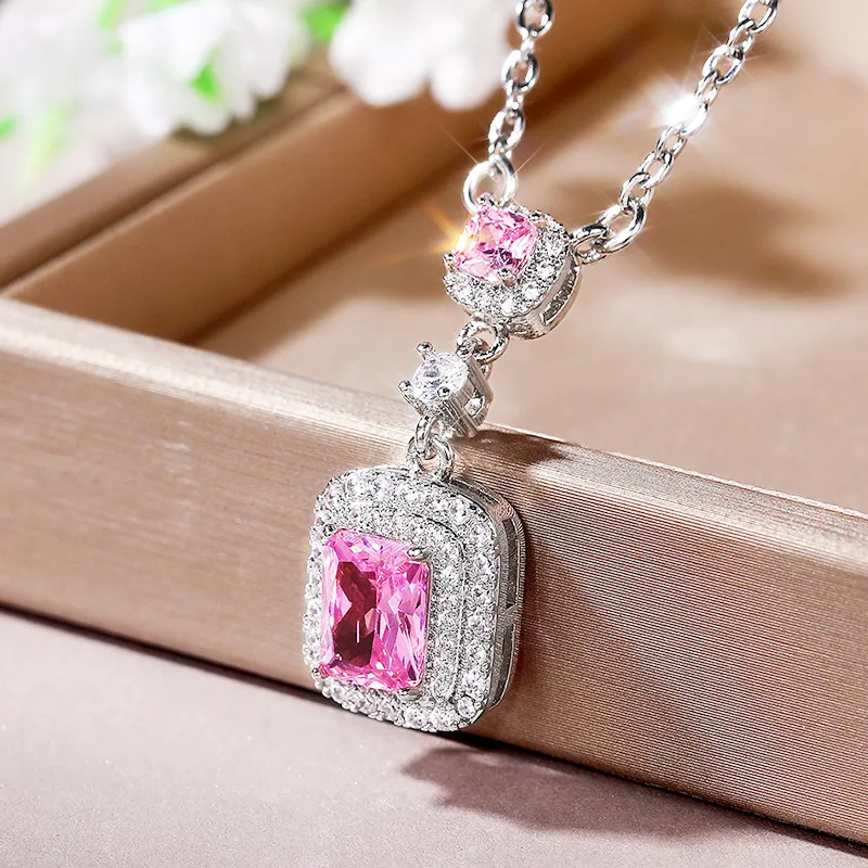 Women's Pendant Necklace With Cubic Zirconia For Women Elegant_voghion.com