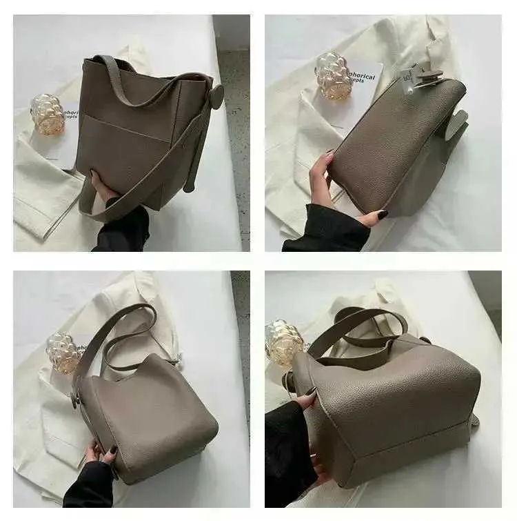 Eimer-Schulter-Seitentaschen für Frauen 2024 Weibliche Designer Trend Kleine Leder Umhängetasche Geldbörsen und HandtaschenC241105_voghion.com