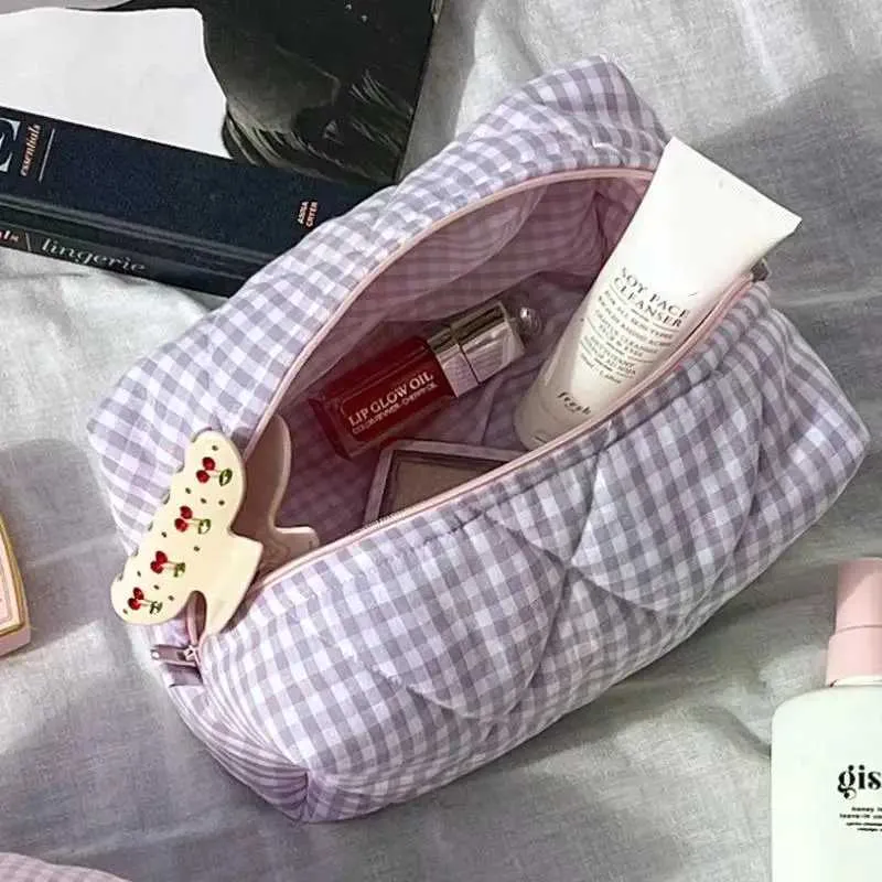 Lammwolle Mini Niedlicher Plüsch Makeup Organizer Kawaii Bleistiftbox Tasche Reise Münzbörse Home Storage Y241023_voghion.com