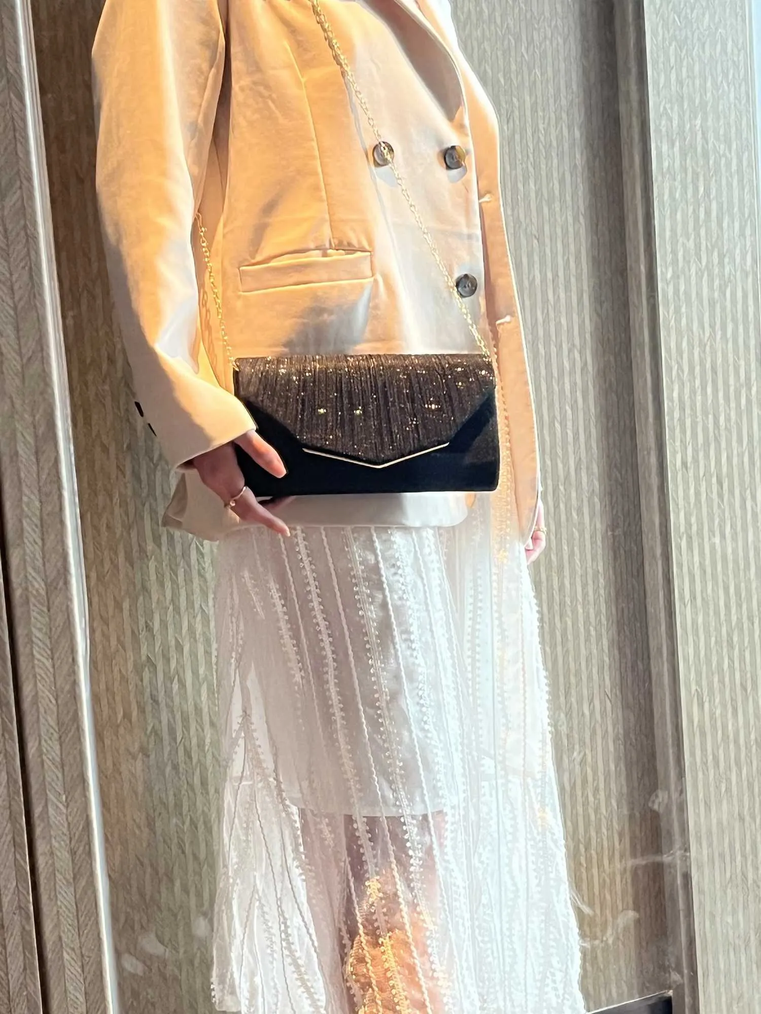 Elegant Evening Clutch Bag With Sequin Detail For Women Party_voghion.com