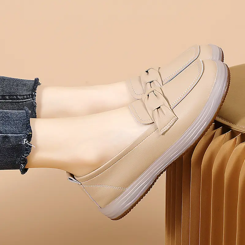 Damenschuhe Casual Single Schuhe Flache Mom Schuhe Loafers_voghion.com