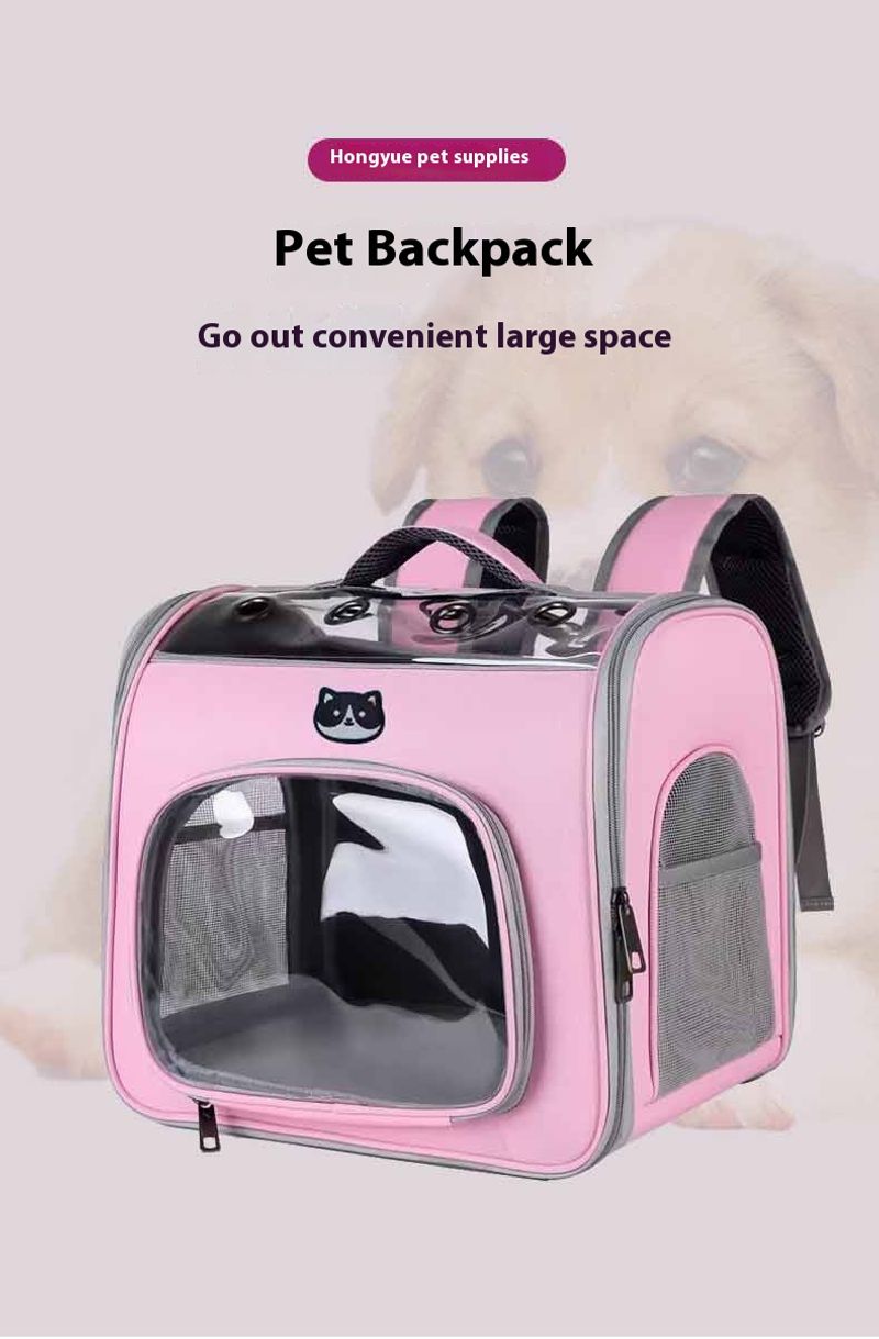 Haustiertasche Yeni einfarbige Günlük Trend Tragbare Hundetasche Büyük Kapazität Atmungsaktiver Katzenrucksack_voghion.com