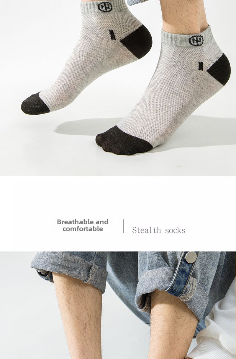 24 Neue dünne, mittelkurze Sport-Socken von Zhuji für Herren, schweißabsorbierend, atmungsaktiv, Netzstoff_voghion.com