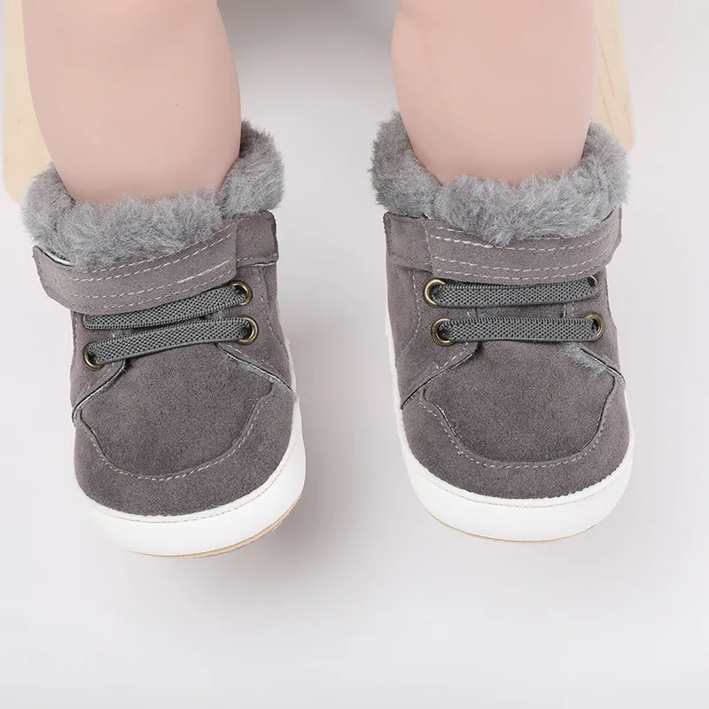 Winter Infant Boots Warm Plush First Walker Shoes For Newborns_voghion.com