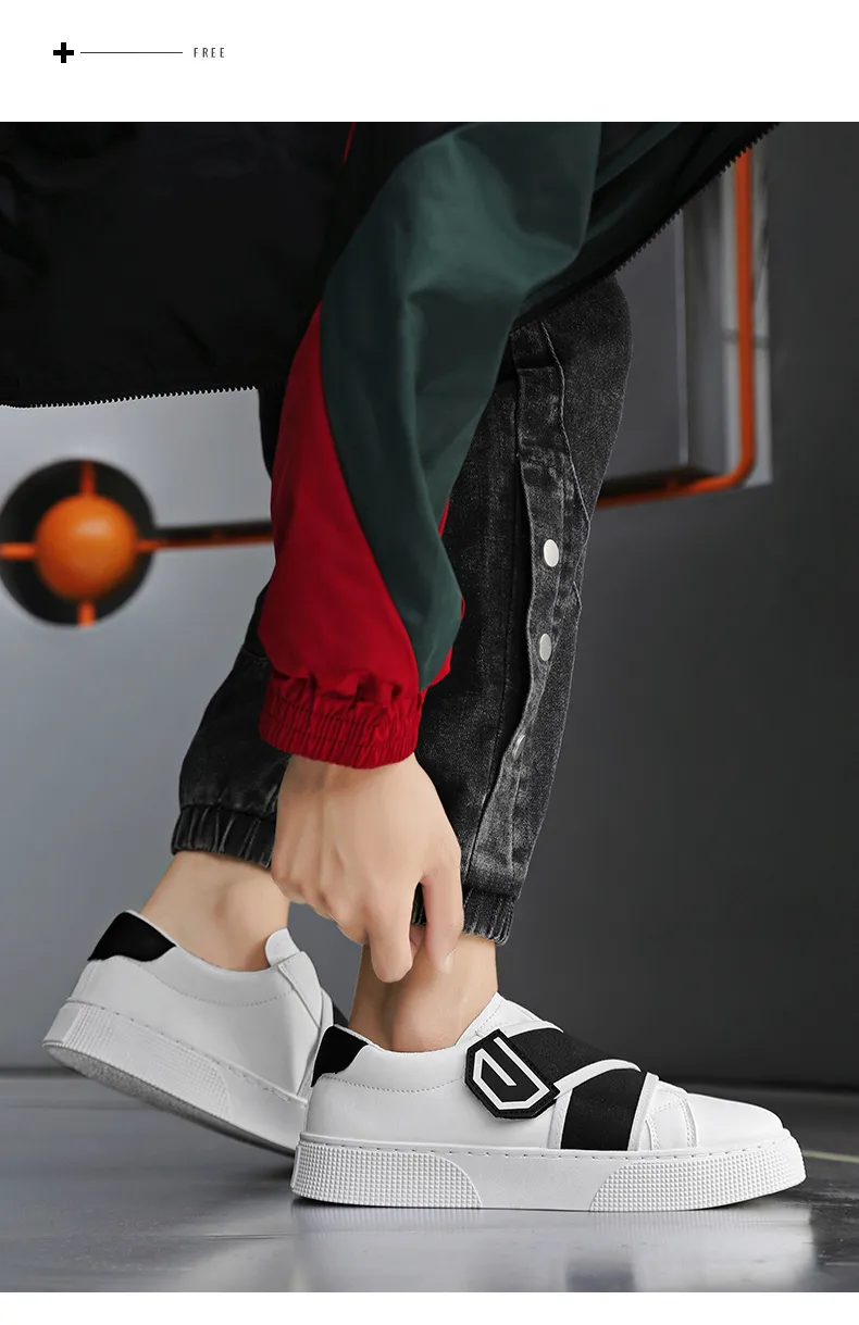 Chaussures décontractées pour hommes, baskets en cuir, skateboard, extérieur, mode, plateforme, design, sport, marche, course à pied, tennis, 7ebc_voghion.com