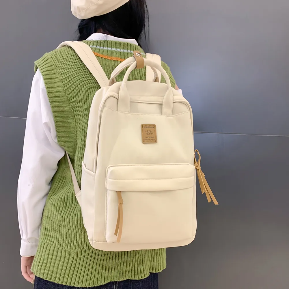 Teens Stylish Rucksack With Laptop Compartment Students Bookbag Large Capacity Zipper For University Business Hiking_voghion.com