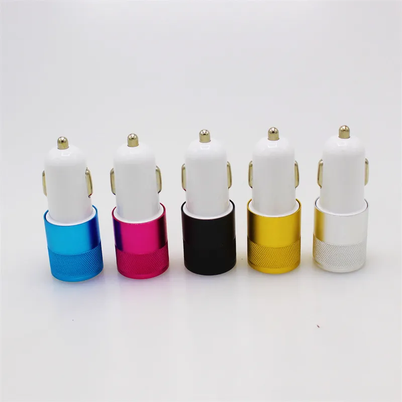 Adattatore per auto con ricarica rapida portatile in metallo a doppia porta USB-A e USB-C da 38 W e 3,1 A PD per iPhone 16, 15, 14, 13, 12 e 11 Pro._voghion.com