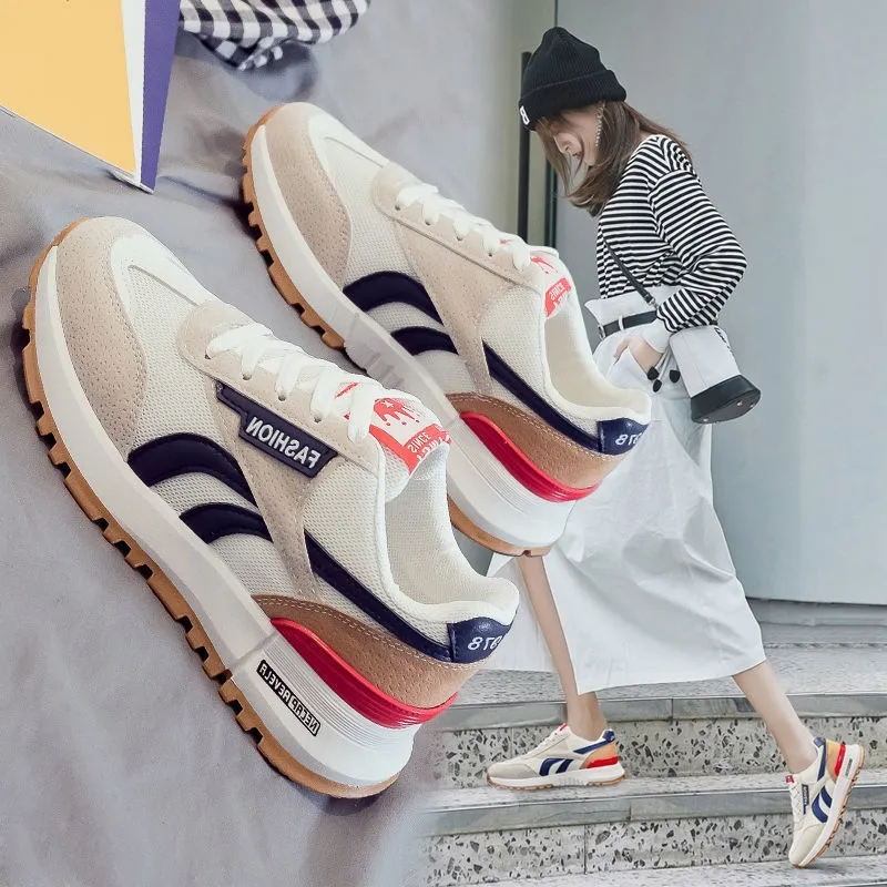 waffle Νέα καλοκαιρινά casual mesh κορεάτικη έκδοση unisex μικρά λευκά αναπνεύσιμα αθλητικά παπούτσια Lhshoe_voghion.com