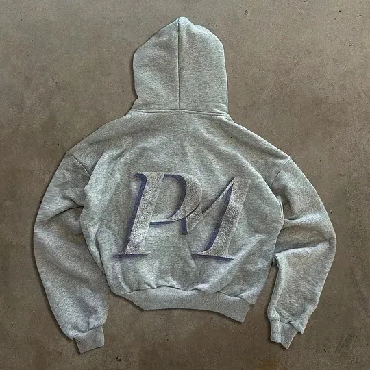 Y2K Zipper Hoodies Mode Personalisierte PM Grafik Druck Haruku Gothic Übergroßen Hoodie Männer Frauen Herbst Winter Kleidung_voghion.com