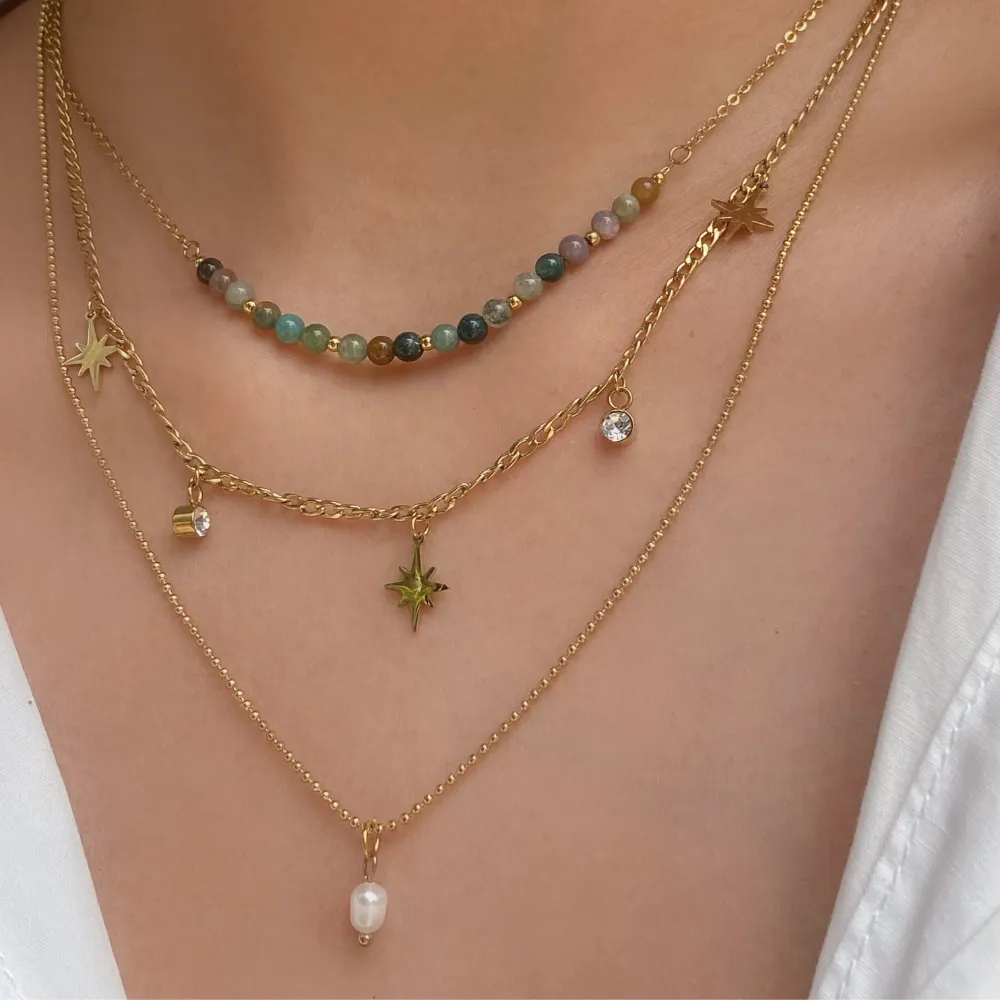 Anhänger Halsketten Vintage Star Pailletten Kristall Künstliche Perlenkette Für Frauen Boho Mode Goldfarbene Perlenkette_voghion.com