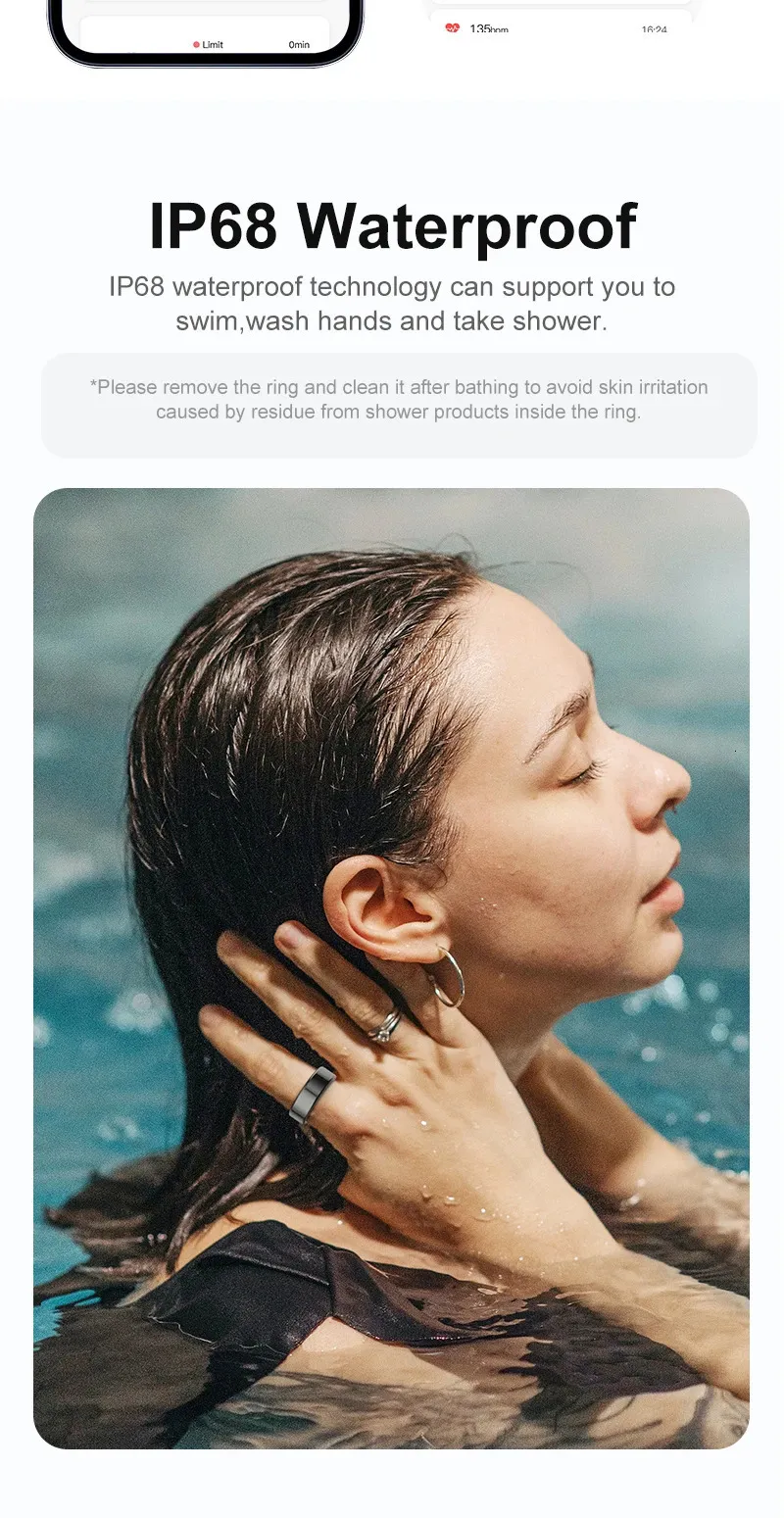 Ola Espirte est Technology Health Smart RIng Fiess Trackers Ring heart Rate Monitor Sleep for Xiaomi Sr200 M1 R3 240507_voghion.com