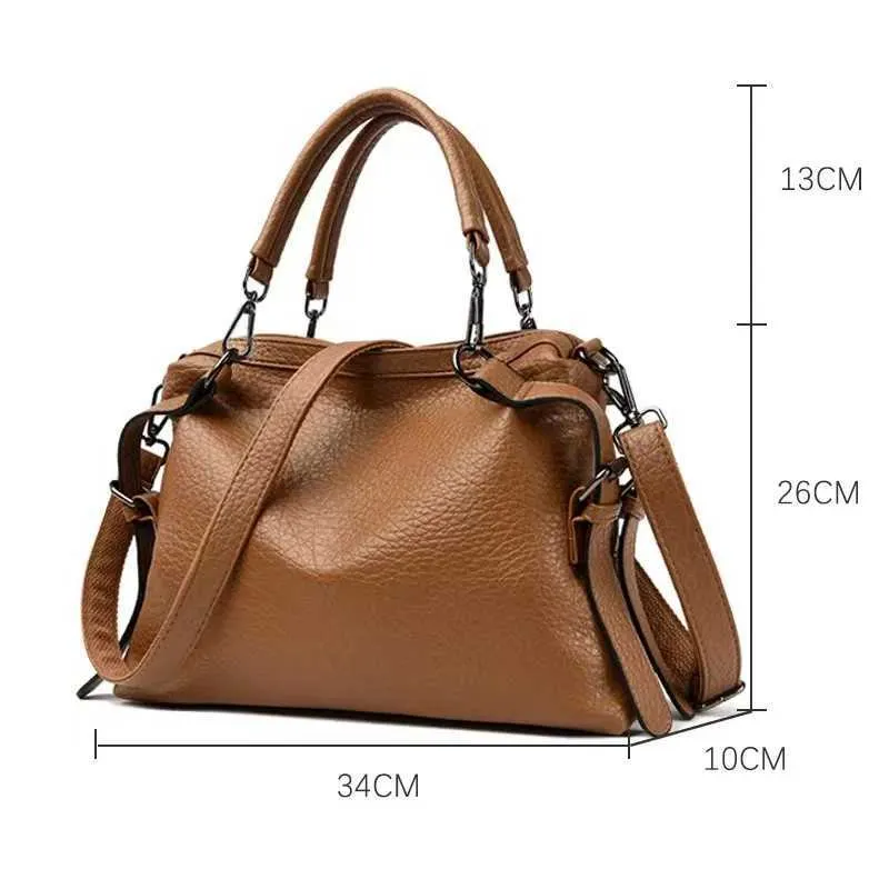 Borsa a tracolla casual in pelle di alta qualità per donna, borsa a tracolla grande, borsa a tracolla Sac A Main J40C241104_voghion.com