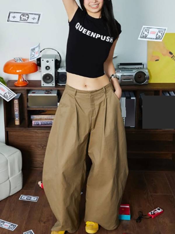 Kinder Curved Wide Leg Hose Im High Street Style Für Mädchen_voghion.com
