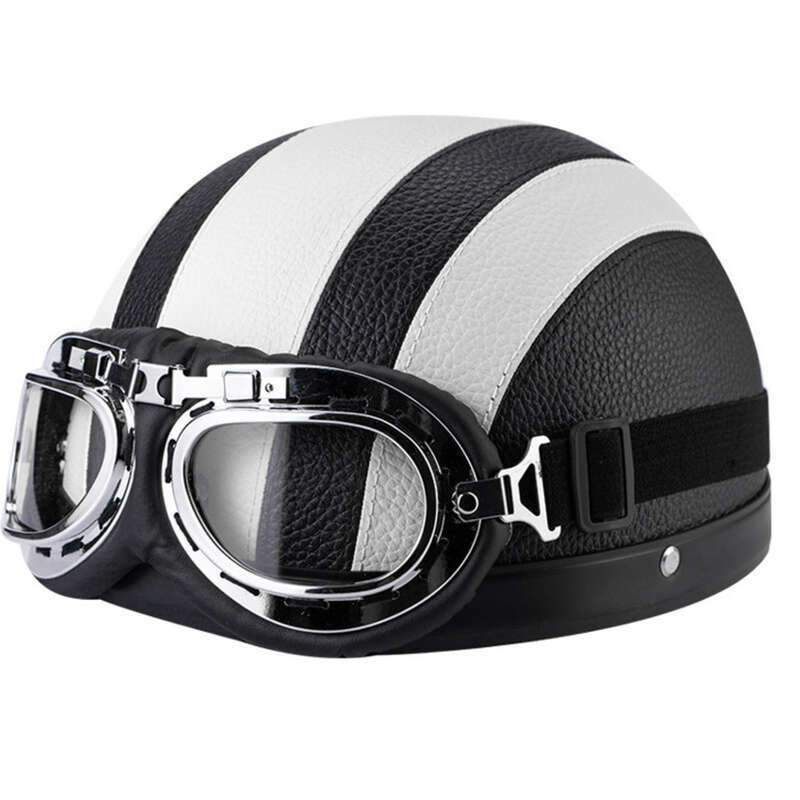 Four Seasons Tram Half Lightweight Leather Bicycle Safety Warm Cycling Helmet_voghion.com