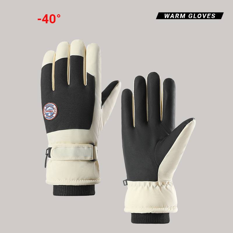 Skihandschuhe Herbst und Winter Paar Herren Radfahren Warm Touchscreen Sport Kälteschutz Plus Samt Dicke Baumwollhandschuhe Damen_voghion.com