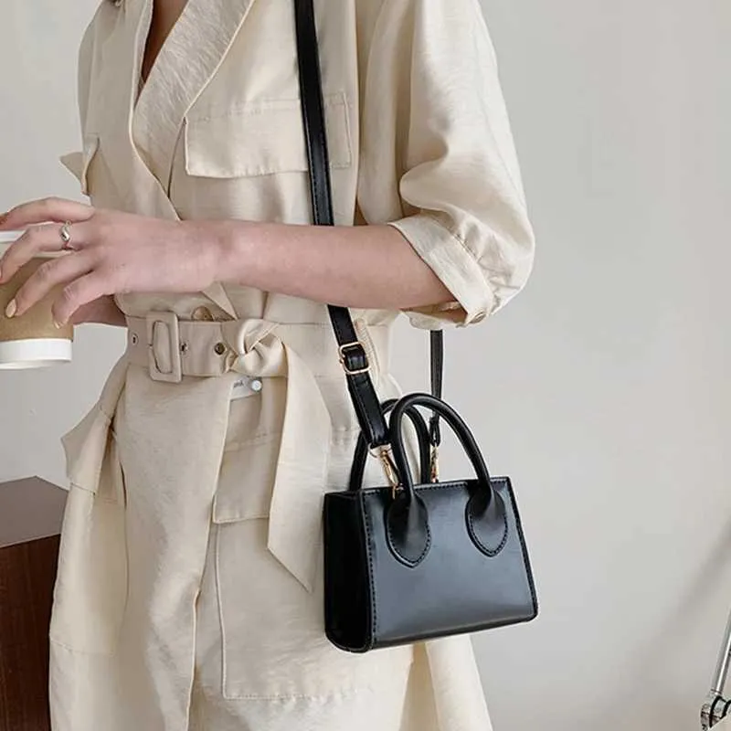 Retro Mini Square Handbag For Women Pu Leather Shoulder Messenger_voghion.com