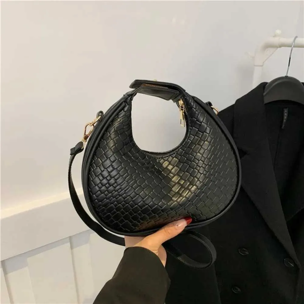 Borsa a tracolla alla moda da donna, retrò, a mezza luna, in pelle PU, borsa a mano, casual, versatile, a tracolla Ba241106_voghion.com