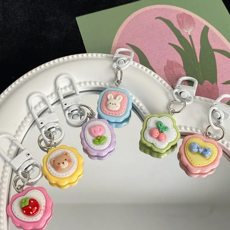 Portachiavi a forma di coniglio con simpatico cartone animato, adorabile e dolce, portachiavi in resina per ragazze, ciondolo per borsa da scuola, custodia per cuffie_voghion.com