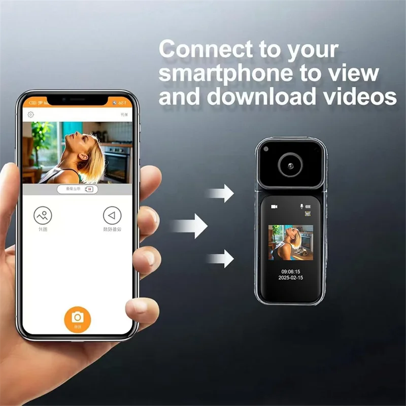 Ultra HD 2.7K minicamera 1,47-inch HD-scherm Draagbare kleine digitale videorecorder Draadloze wifi-actiecamera voor dagelijkse opnames van fietsen en huisdieren_voghion.com