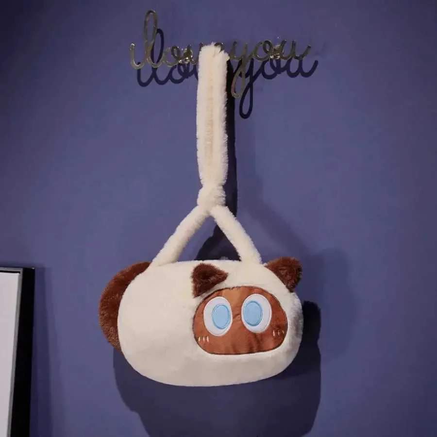 Zaino morbido in peluche Kawaii Black Cat Plusie Toy Doll Donna Moda Borse a tracolla Borsa a tracolla per bambini Borsa da scuola per bambini_voghion.com