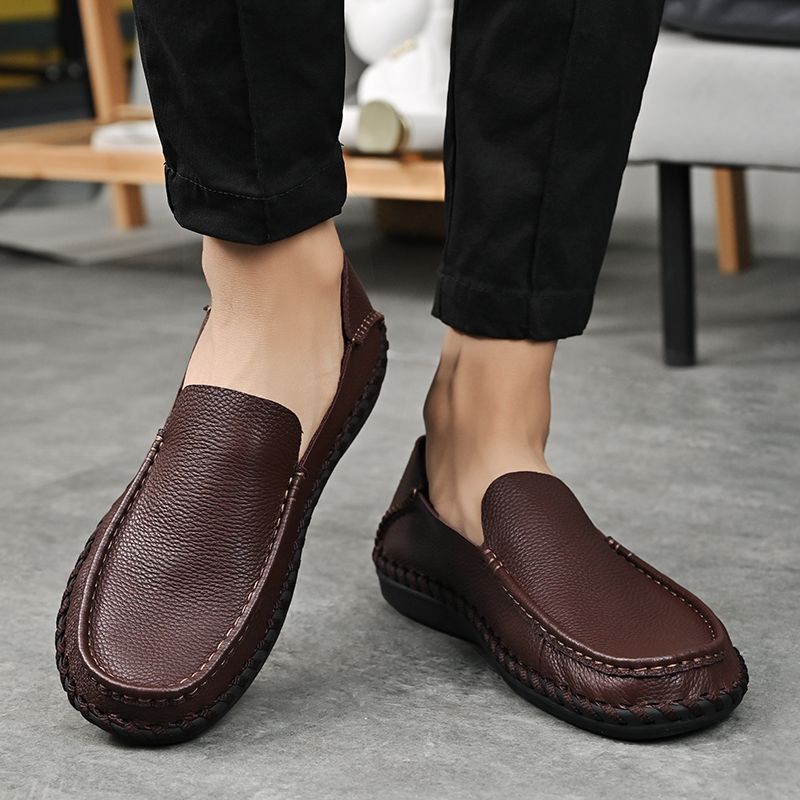 Mocassins classiques faits à la main pour hommes, chaussures décontractées confortables et légères en cuir pour conduite, nouvelle collection 2024_voghion.com
