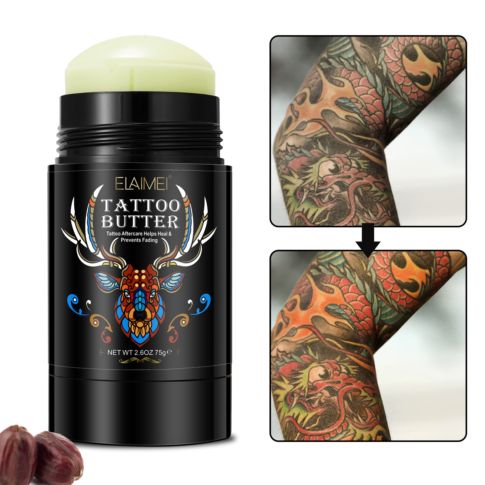 Anti Fading  and Durable Primary Color Tattoo Embroidery Eyebrow Care Moisturizing Cream 75g 2024_voghion.com