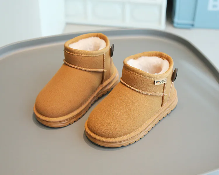 Fashion Children Casual Girls Boys Snow Warm Kids Boots Boy Winter Cashmere Cotton Shoes Sneakers_voghion.com