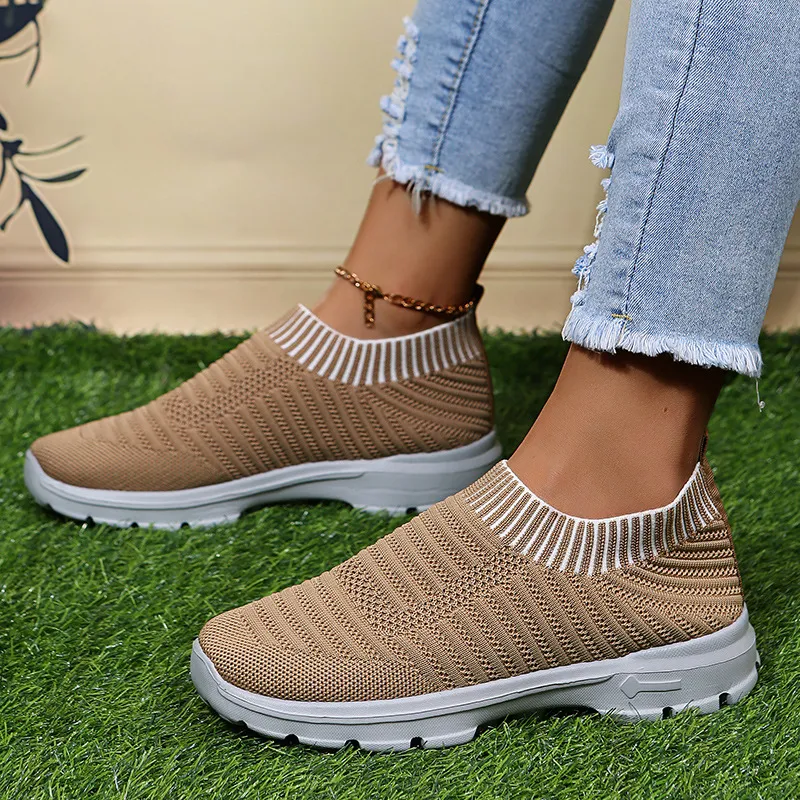 Sneakers da camminata donna traspiranti con suola platform_voghion.com