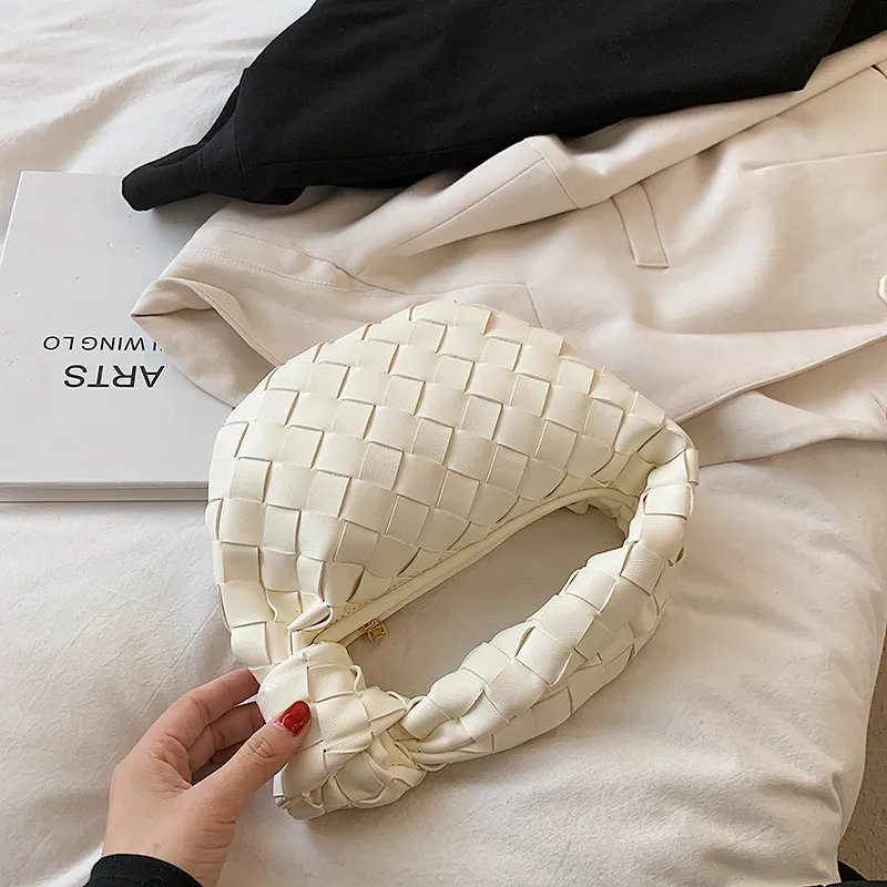 Abendtaschen Damen Schulter PU Leder Handtasche für Frauen 2024 Sommer Weben Handtaschen und Geldbörsen Weibliche Reise_voghion.com