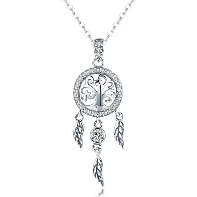 Bamoer Echt 100% Sterling Sier Blummenfee Anhänger Laang Kette Halskette fir Fraen Party Gebuertsdagscadeau Fein Bijouen_voghion.com
