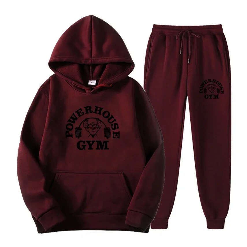 Marque de mode hommes survêtements automne nouveaux hommes sweats à capuche + pantalons de survêtement deux pièces costume à capuche ensembles décontractés vêtements masculins_voghion.com
