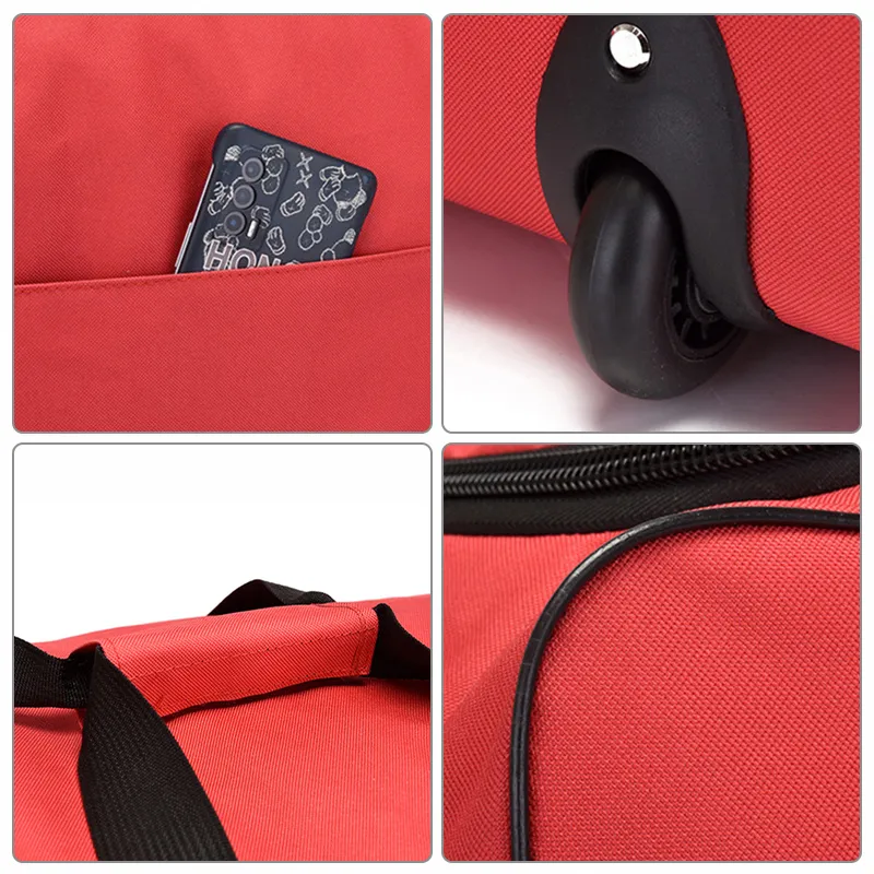 Universal-Reisetasche mit Rollen für Männer und Frauen, schwarz, Reisekoffer, faltbar, Reisetasche für die Nacht, Multifunktions-Handtasche_voghion.com