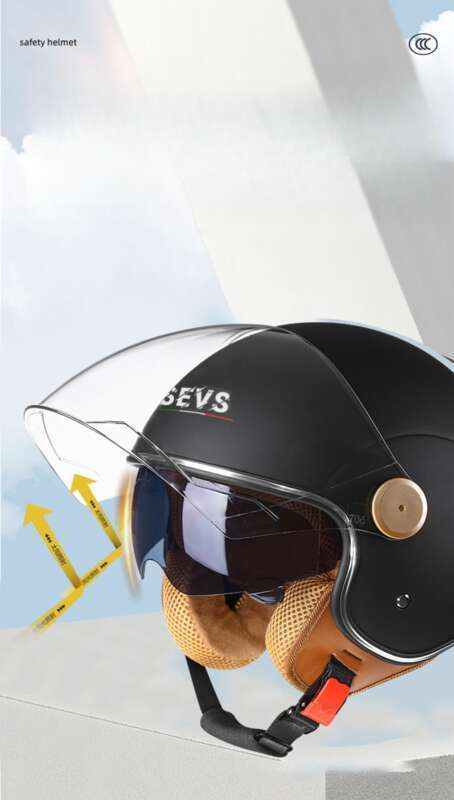 3C Certified Dual Mirror Bluetooth Half Men Women, Harley Motorcycle Helmet For All Seasons, Universal Sun And Warmth_voghion.com