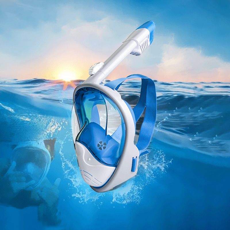 Snorkeg mask for children Nose protection silicone diving All dry snorkeg goggles_voghion.com