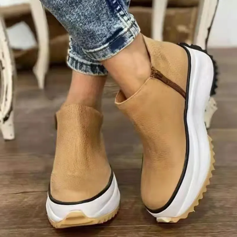 For Boots Platform Wedges Designer Brand Women 2021 Booties Woman Fall Shoes Atos De Mujer 9E73 Platm_voghion.com
