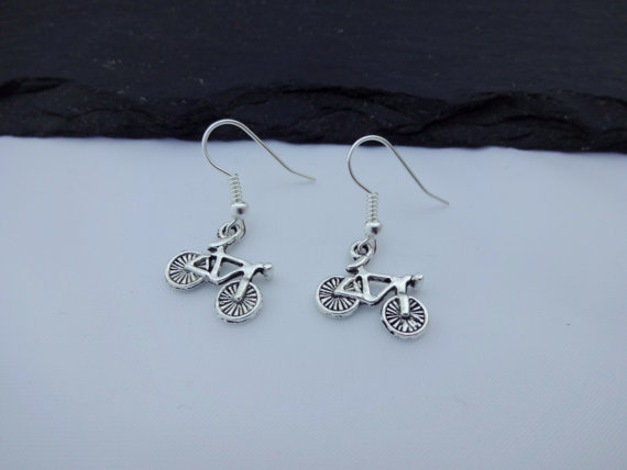 Ciondolo vintage per orecchini da bicicletta in lega d'argento_voghion.com